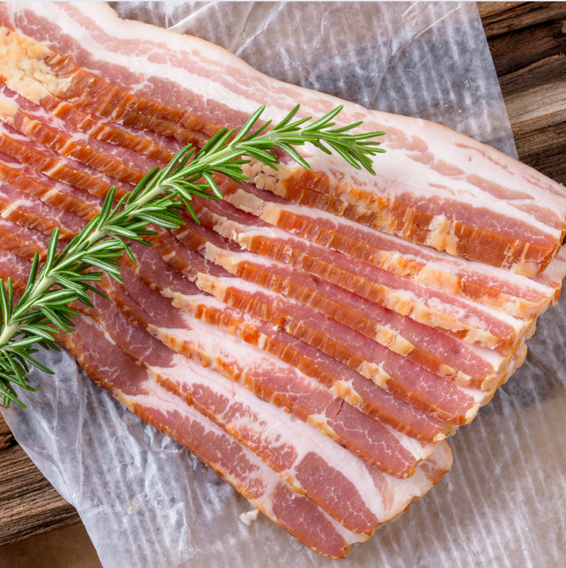 Bacon røget på bøgesmuld 10 x 180g