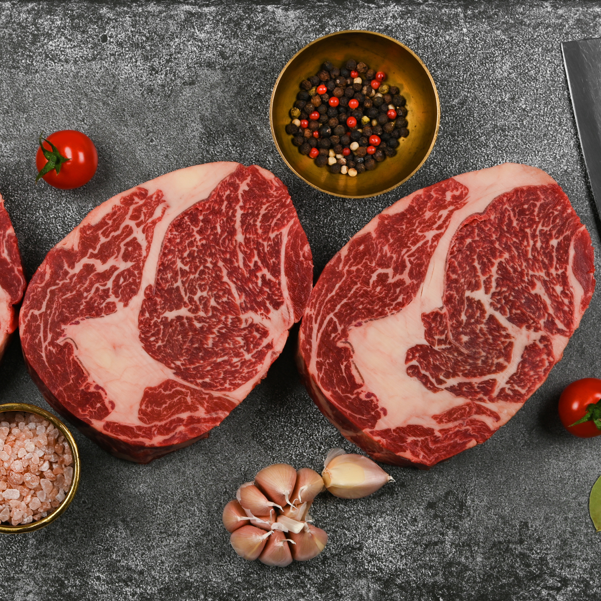 Marmoreret entrecôte fra græsfodrede køer – Red + White Beef 🇵🇱 1,5 kg
