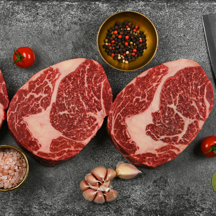 Marmoreret entrecôte fra græsfodrede køer – Red + White Beef 🇵🇱 1,5 kg