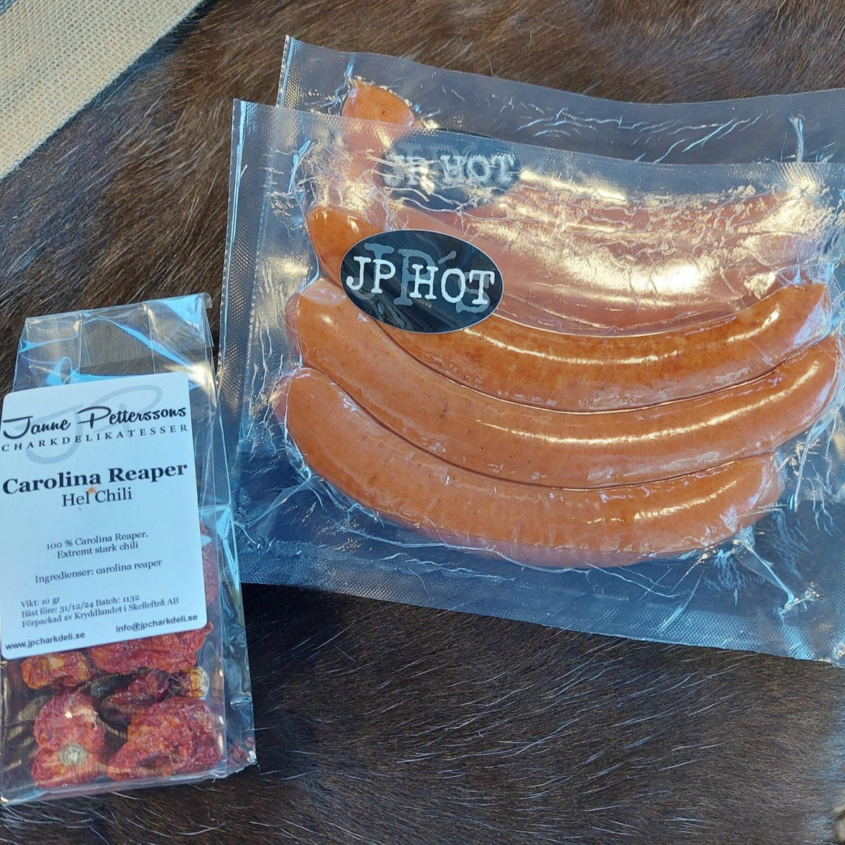 Grillkorv HOT (Carolina Reaper) - hantverkskorv från Luleå 1 kg